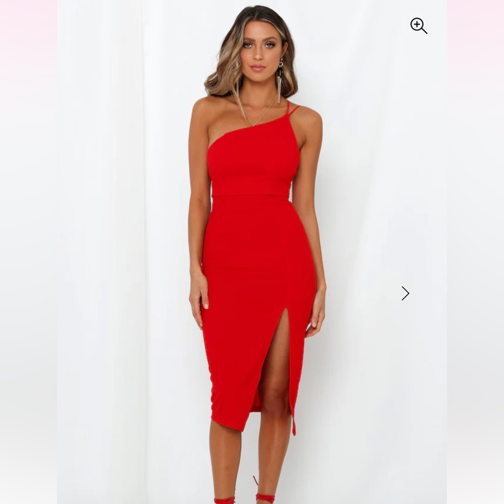 Hello Molly size S red midi dress